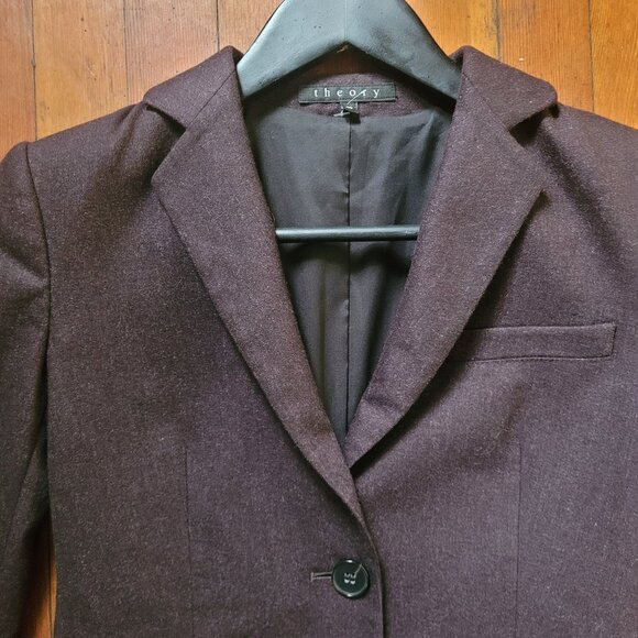Theory Wool-Angora Galen Blazer, sz 00 - Picture 6 of 13